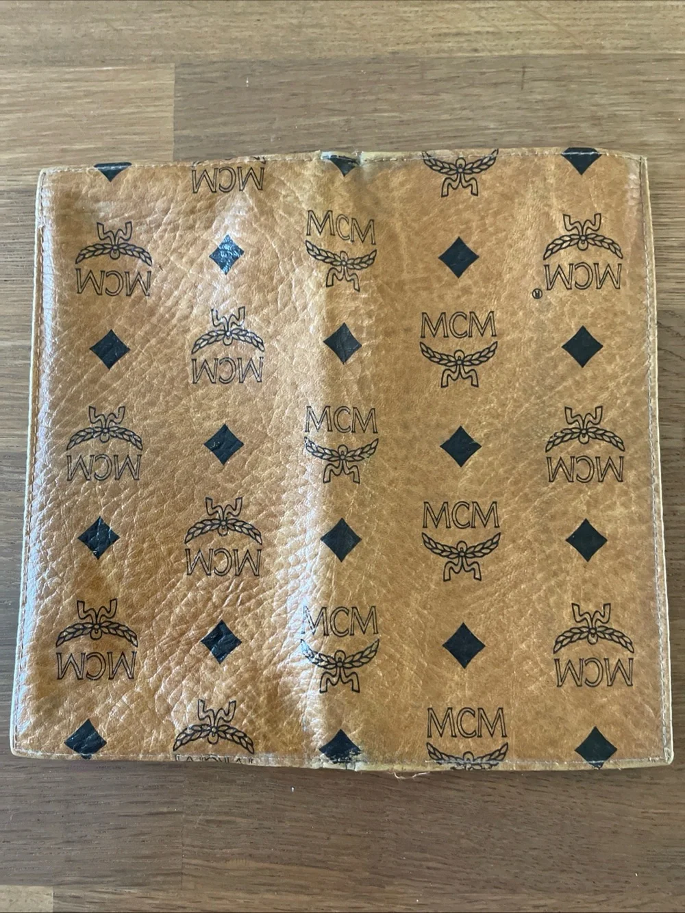MCM Logo Long Card Holder Wallet